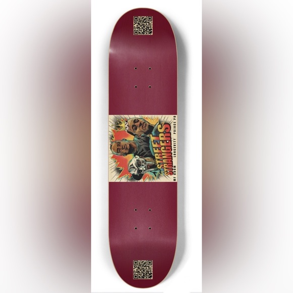 LONGEVITY MF DOOM PRINCE PO STREET STRANGERS BURGUNDY Skateboard Deck New - Picture 1 of 2